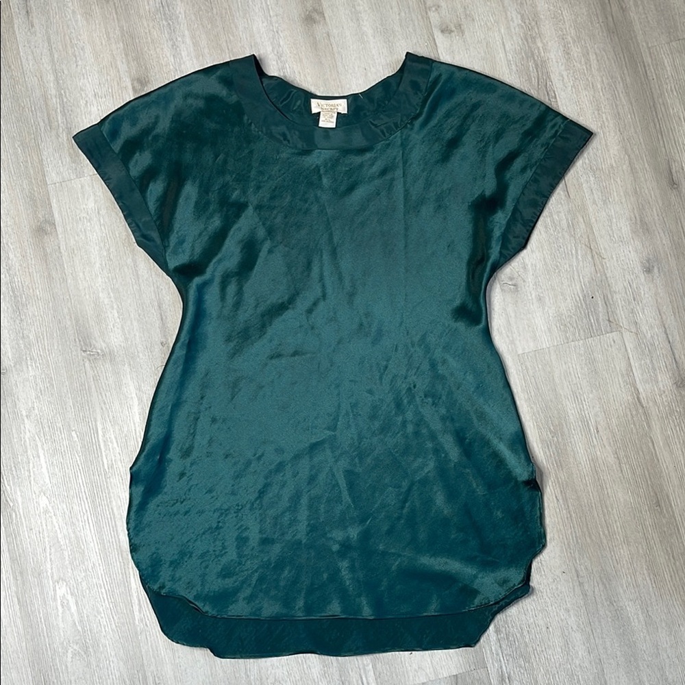 Vintage Gold Label Victoria's Secret Emerald Green Nightgown Nightie Slip Dress